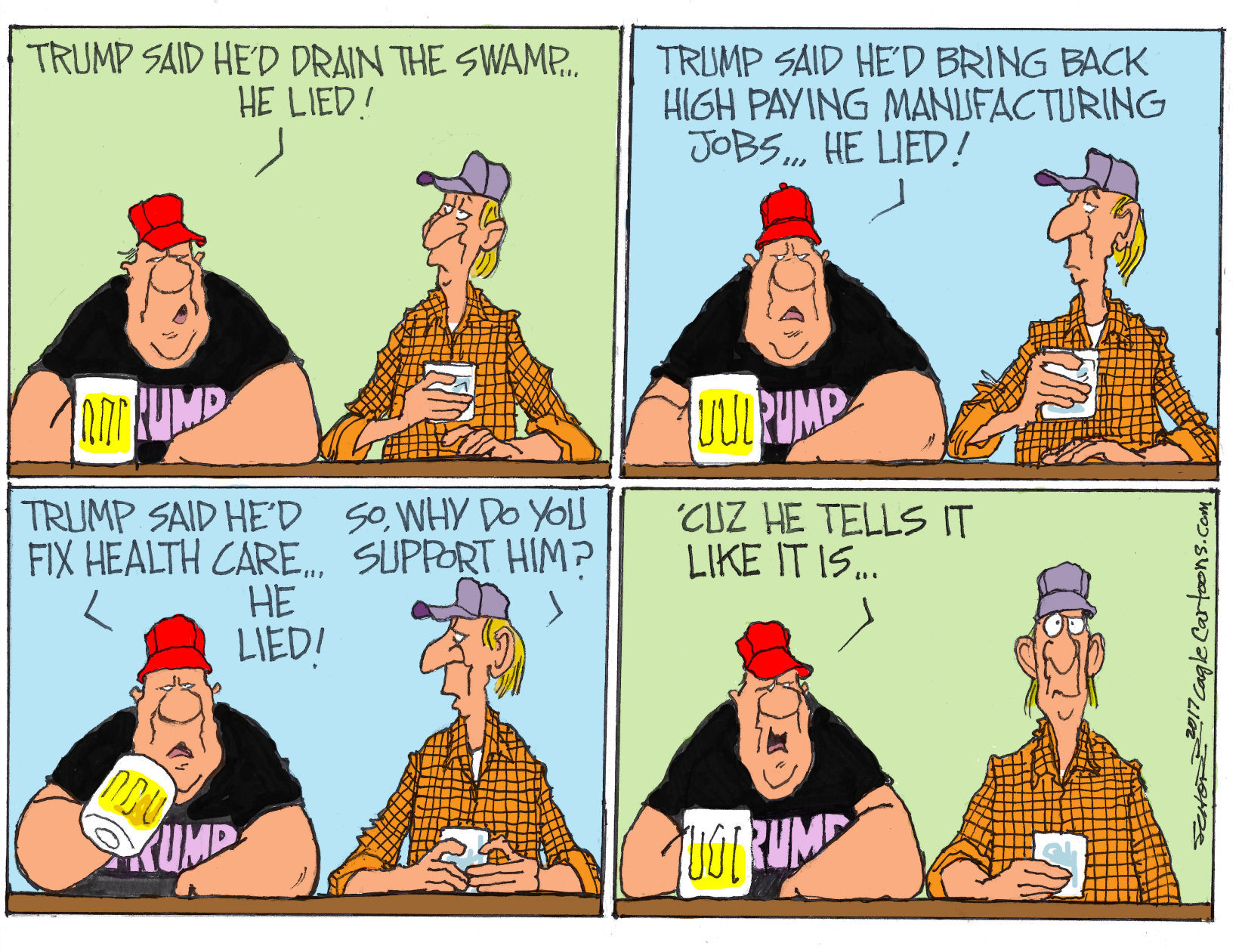 trump promises by Bill Schorr, Cagle Cartoons
